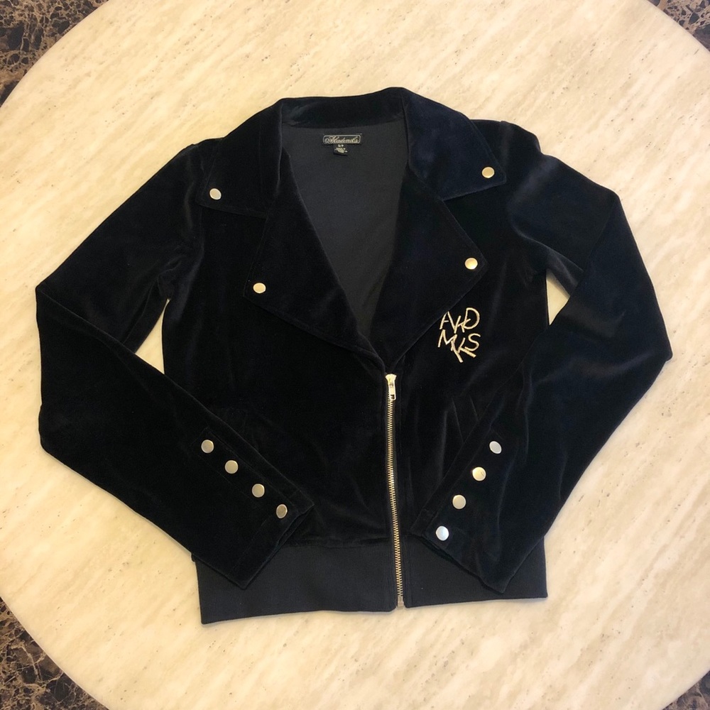 New AKADEMIKS Motorcycle Jacket Black S/M